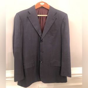 Kiton Mens Single breasted 3 button Blazer Jacket Size 52 US 42